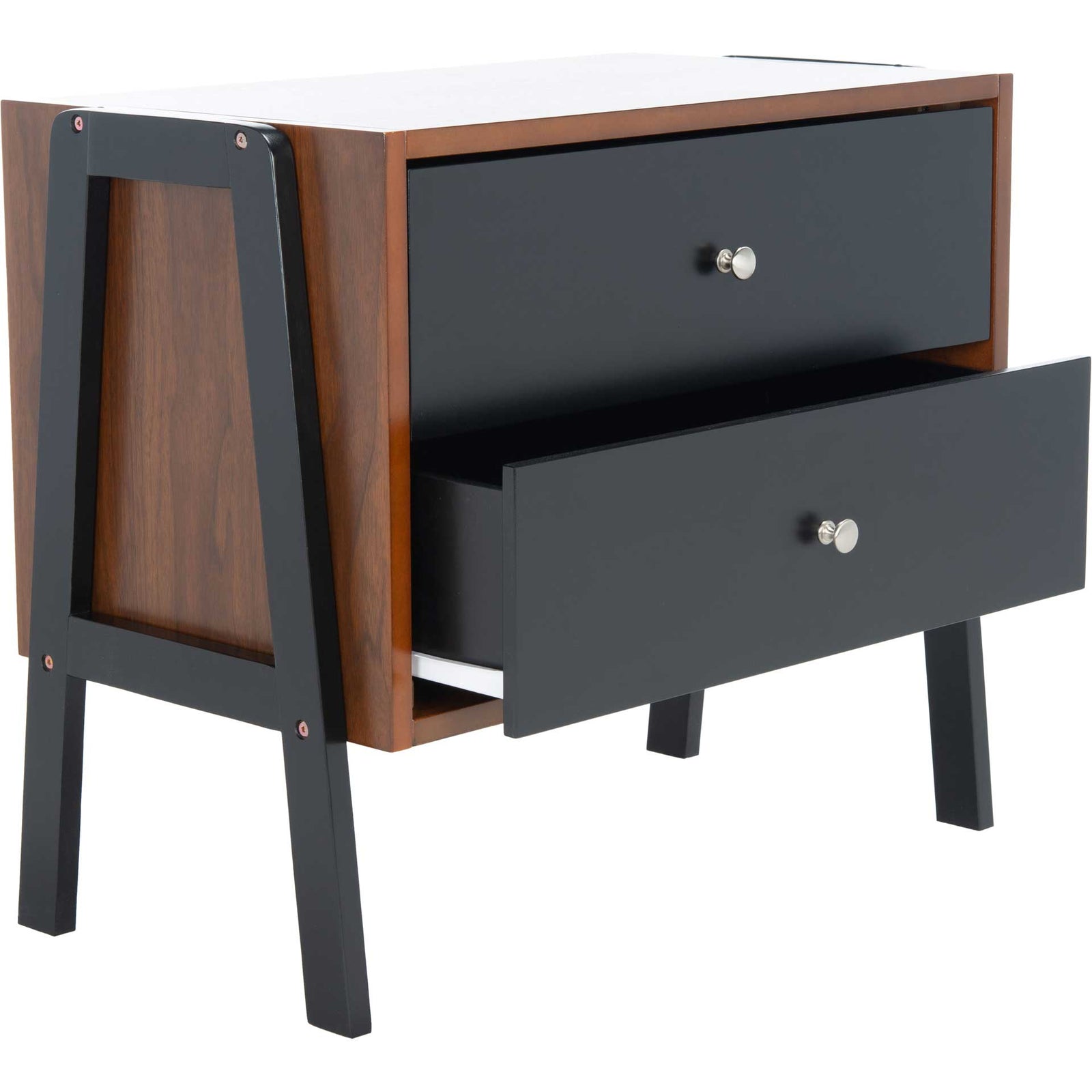 Winnie Night Stand Walnut/Black