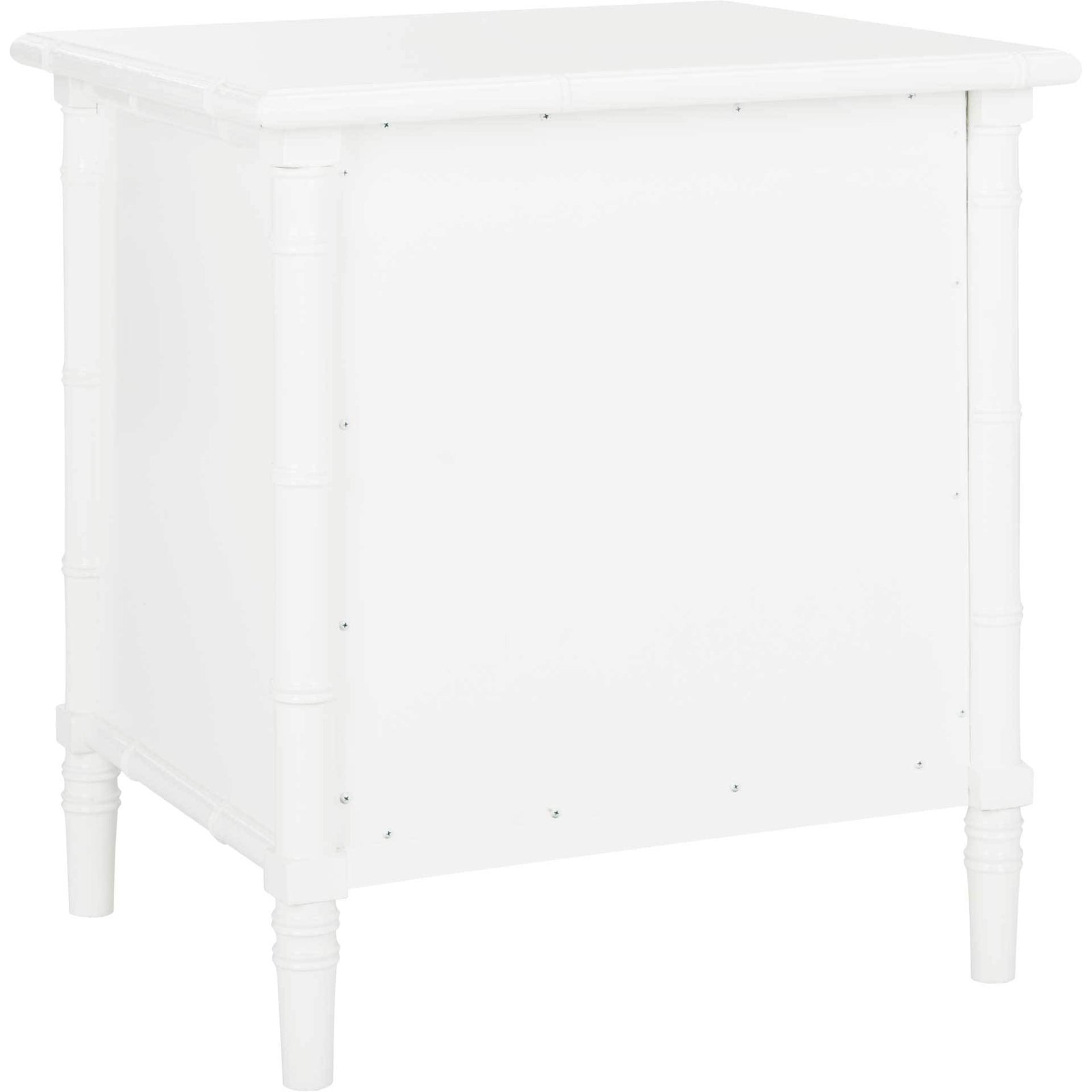 Mitchell 3 Drawer Bamboo Nightstand White