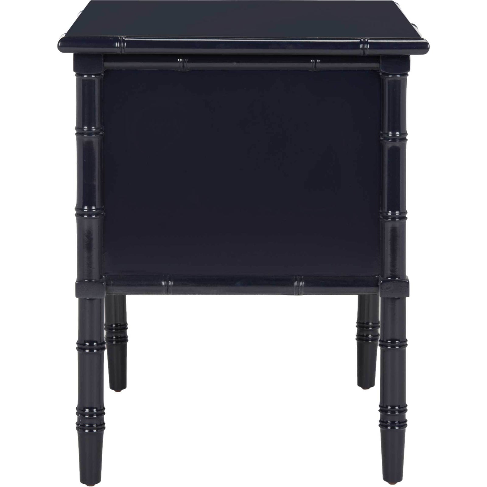 Mitchell 2 Drawer Bamboo Nightstand Navy