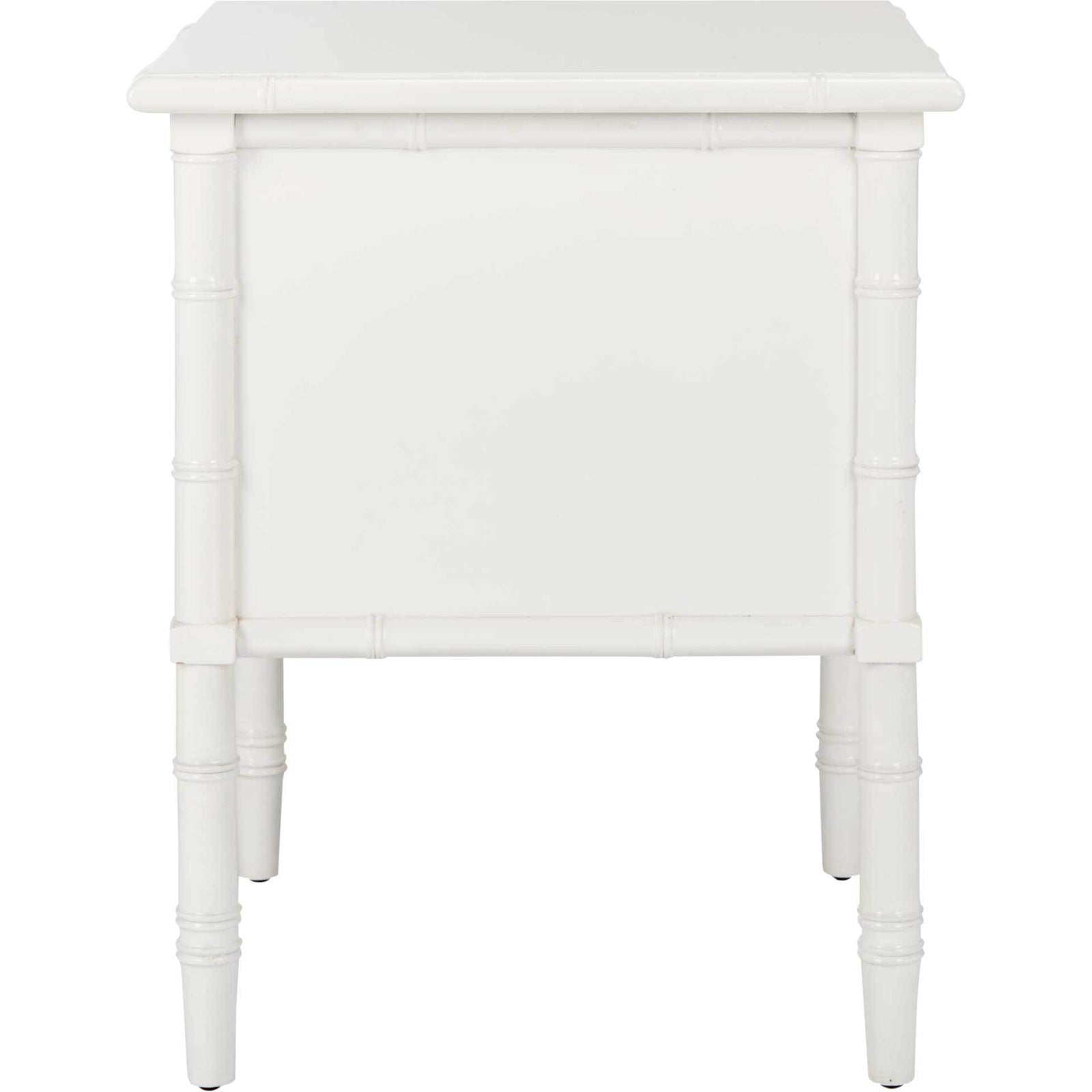 Mitchell 2 Drawer Bamboo Nightstand White