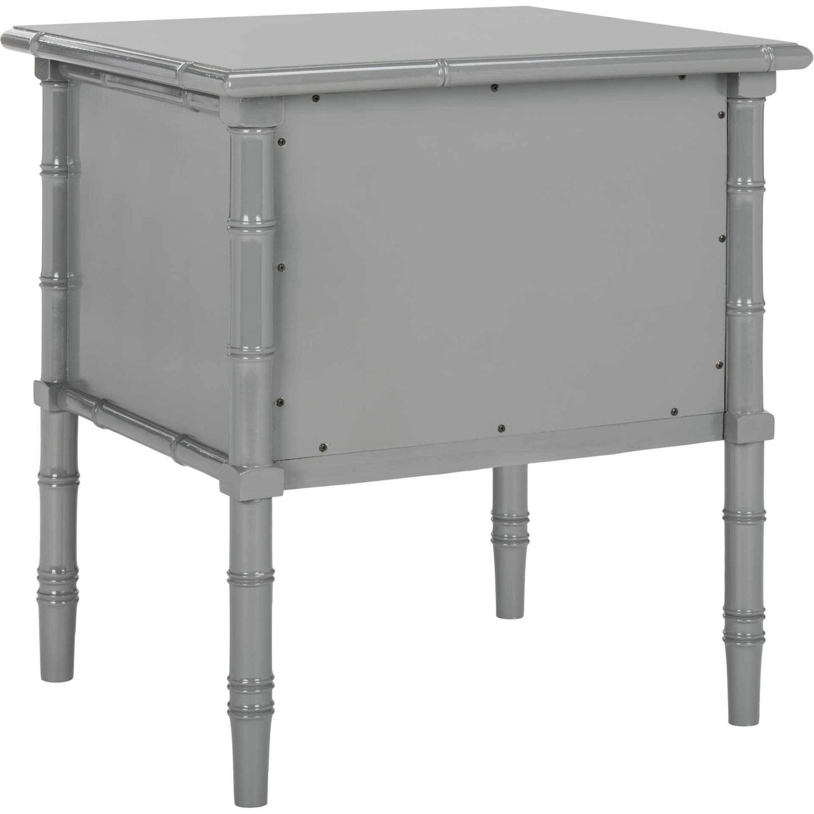 Mitchell Coastal 2 Drawer Bamboo Nightstand Gray