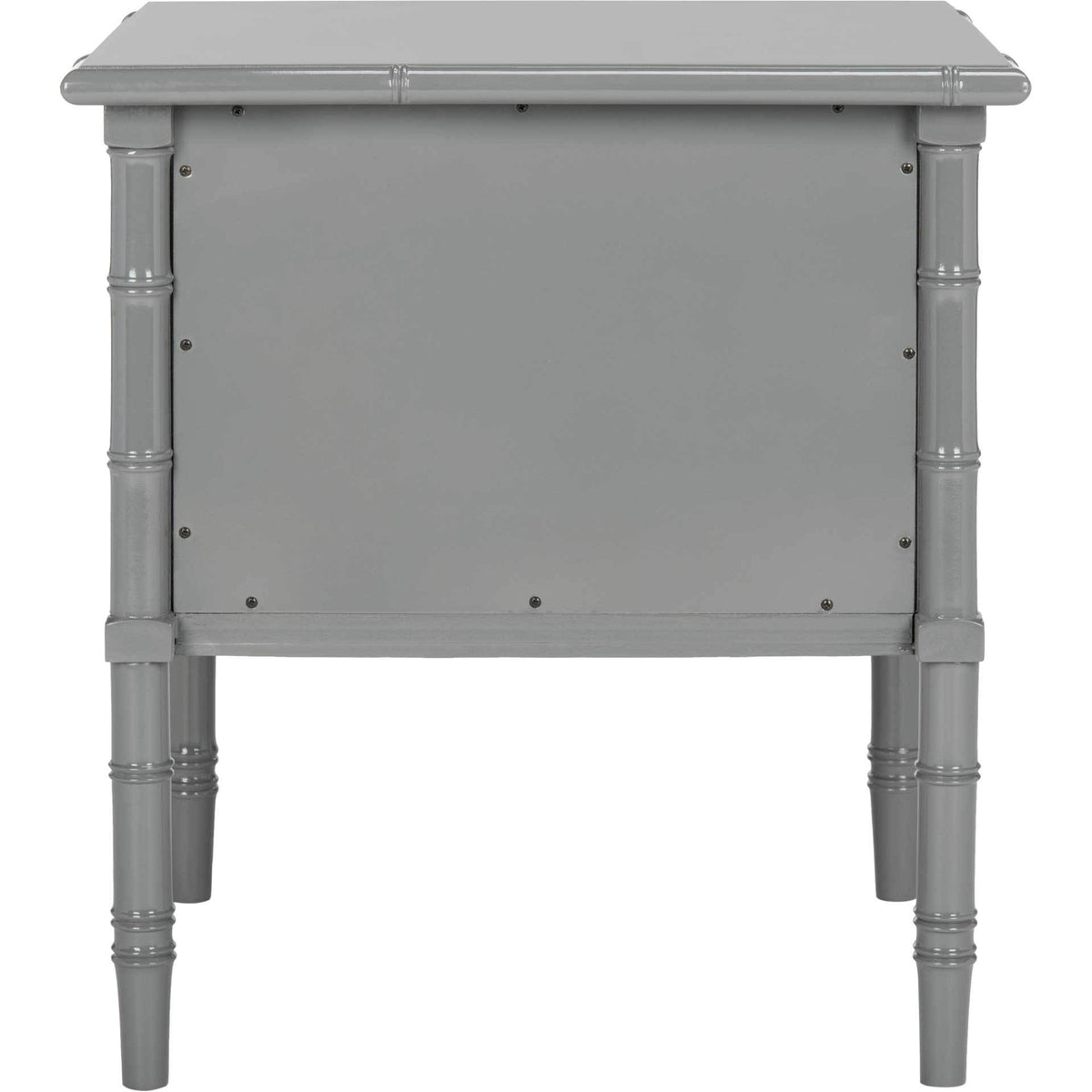 Mitchell Coastal 2 Drawer Bamboo Nightstand Gray