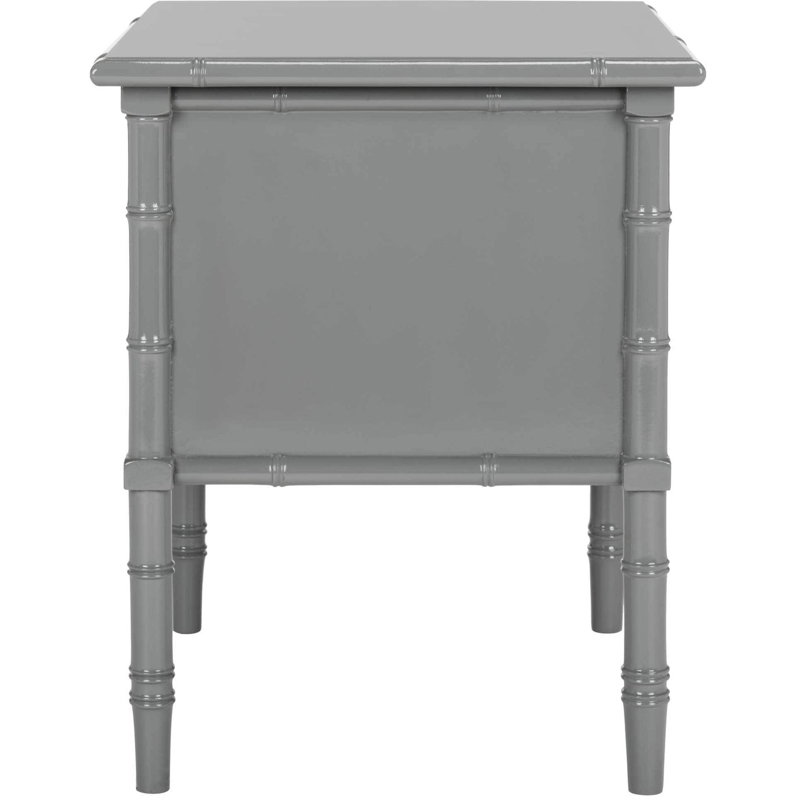 Mitchell Coastal 2 Drawer Bamboo Nightstand Gray