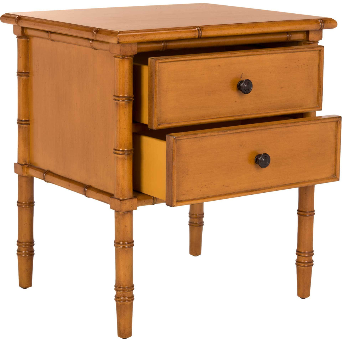 Mitchell Coastal 2 Drawer Bamboo Nightstand Brown