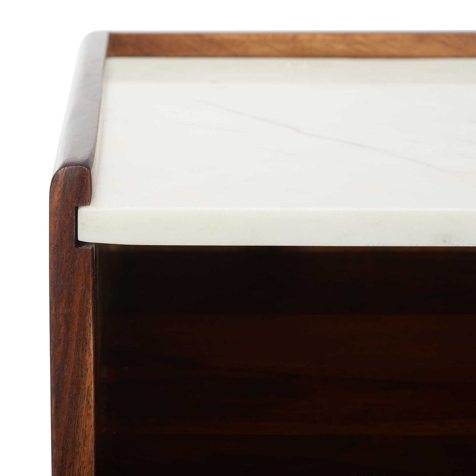 Marcelo 1 Drawer Nightstand Walnut/White