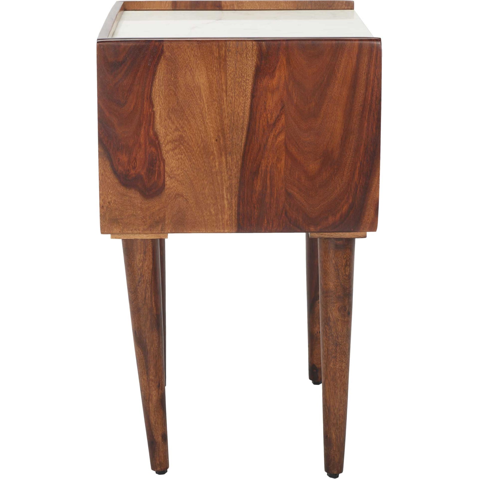 Marcelo 1 Drawer Nightstand Walnut/White