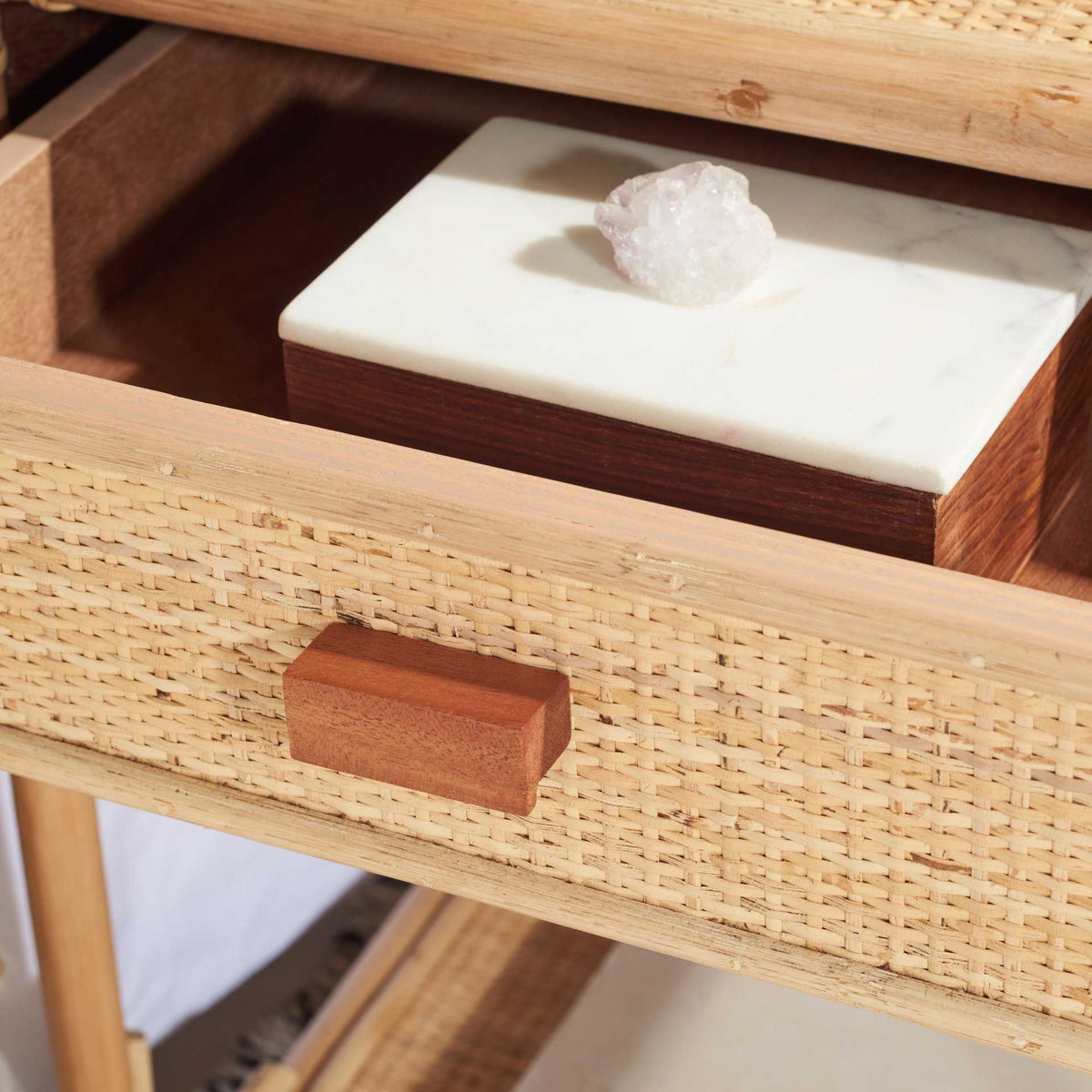 Beaufort 1 Drawer 1 Shelf Nightstand Natural