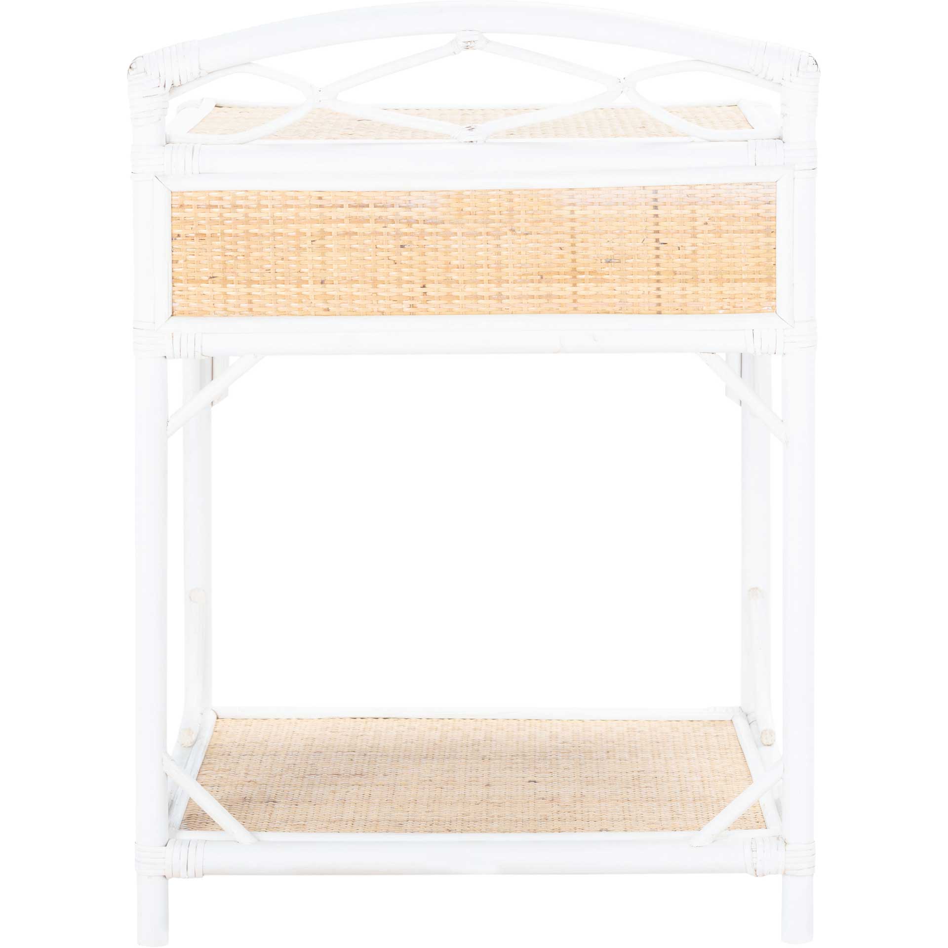 Beaufort 1 Drawer 1 Shelf Nightstand White/Natural
