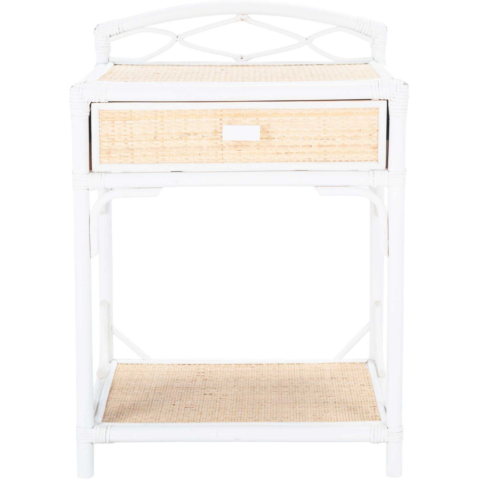 Beaufort 1 Drawer 1 Shelf Nightstand White/Natural