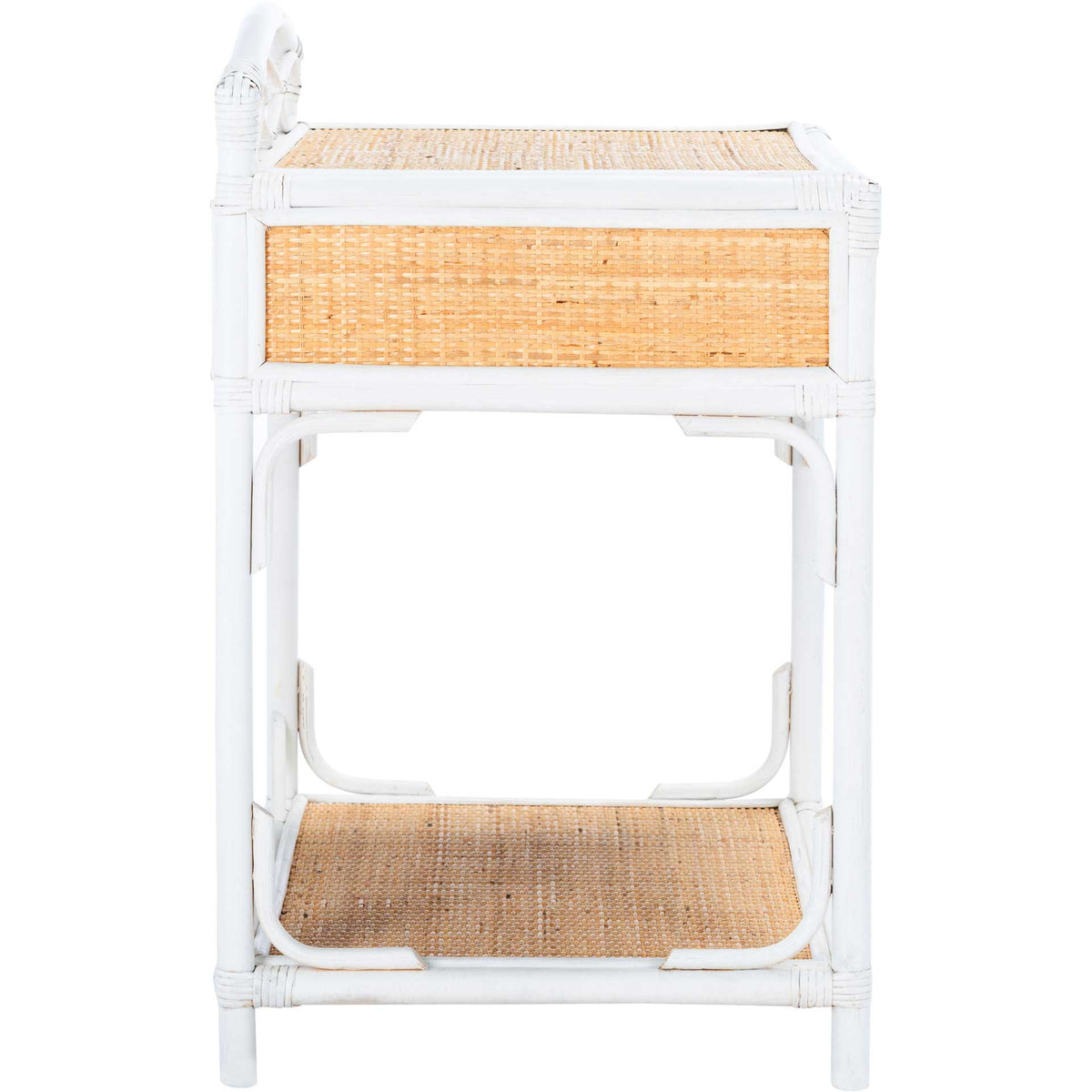 Beaufort 1 Drawer 1 Shelf Nightstand White/Natural