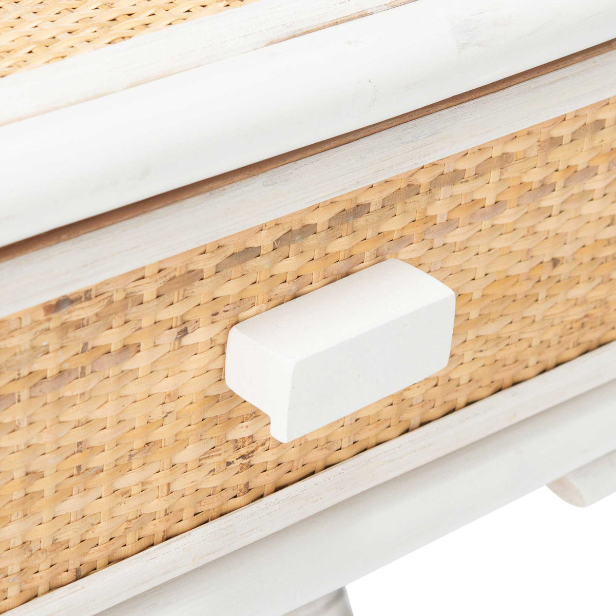 Bain 1 Drawer 1 Shelf Nightstand White/Natural