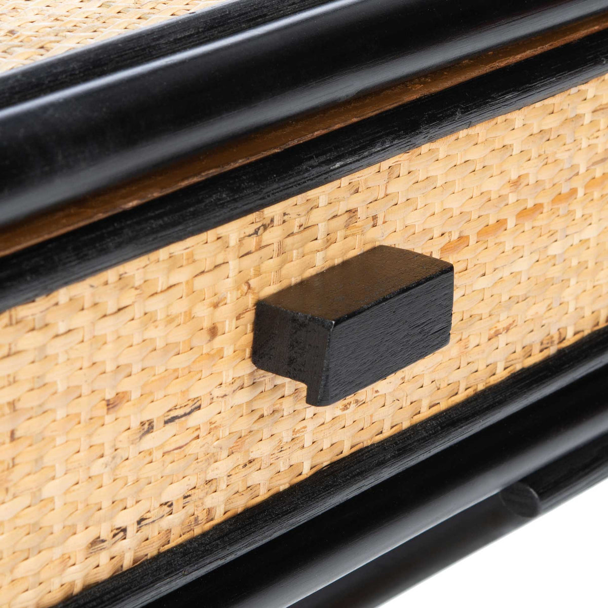 Bain 1 Drawer 1 Shelf Nightstand Black/Natural