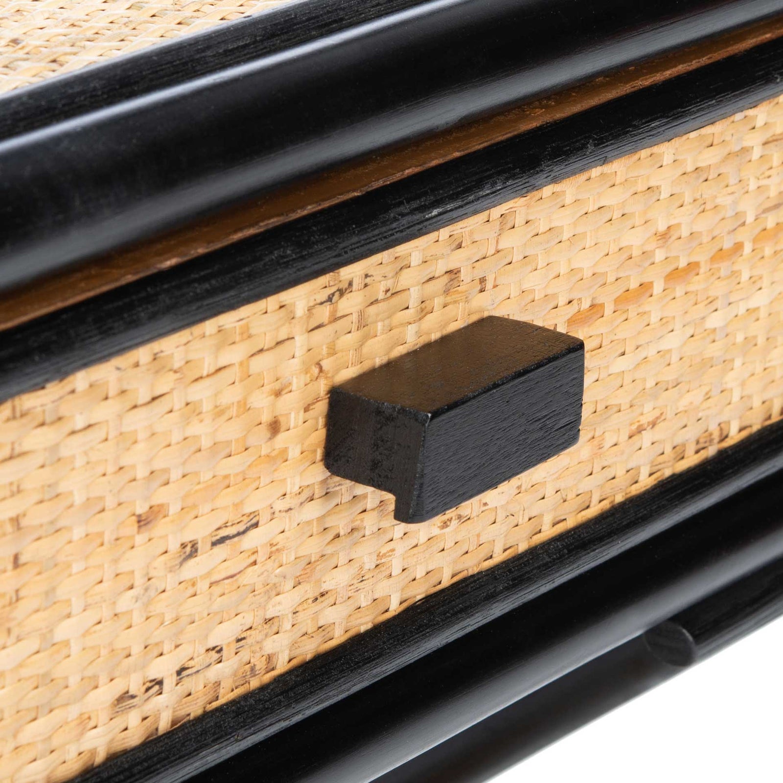 Bain 1 Drawer 1 Shelf Nightstand Black/Natural