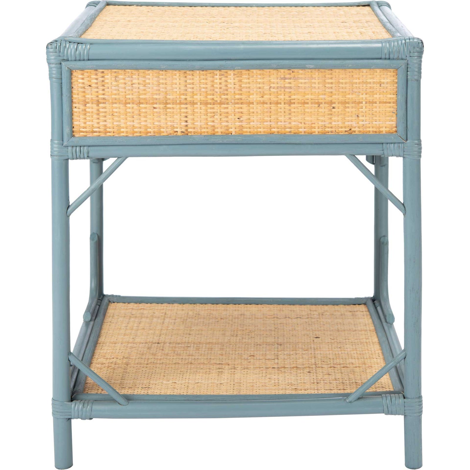 Ronin 1 Drawer 1 Shelf Nightstand Blue Gray/Natural