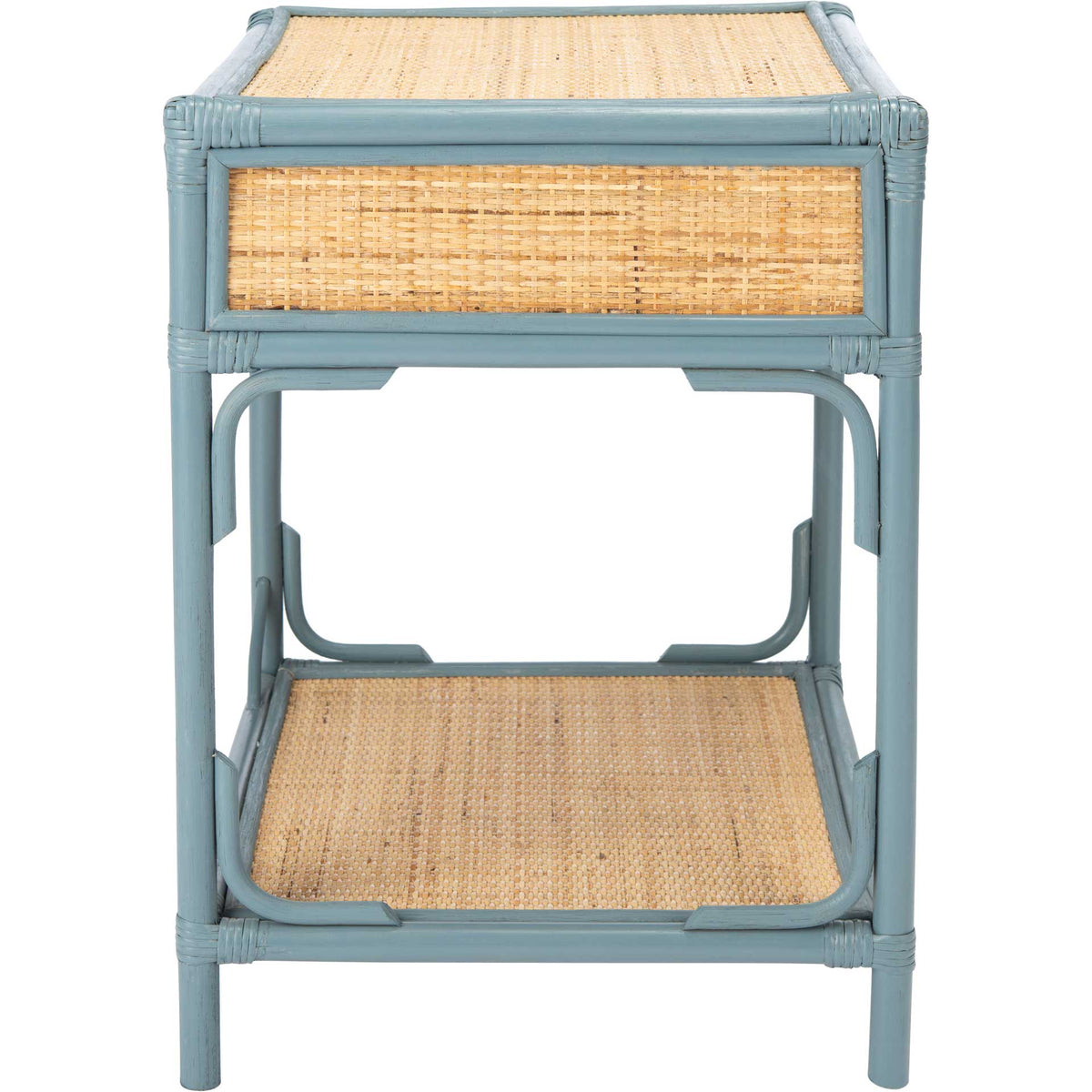 Ronin 1 Drawer 1 Shelf Nightstand Blue Gray/Natural