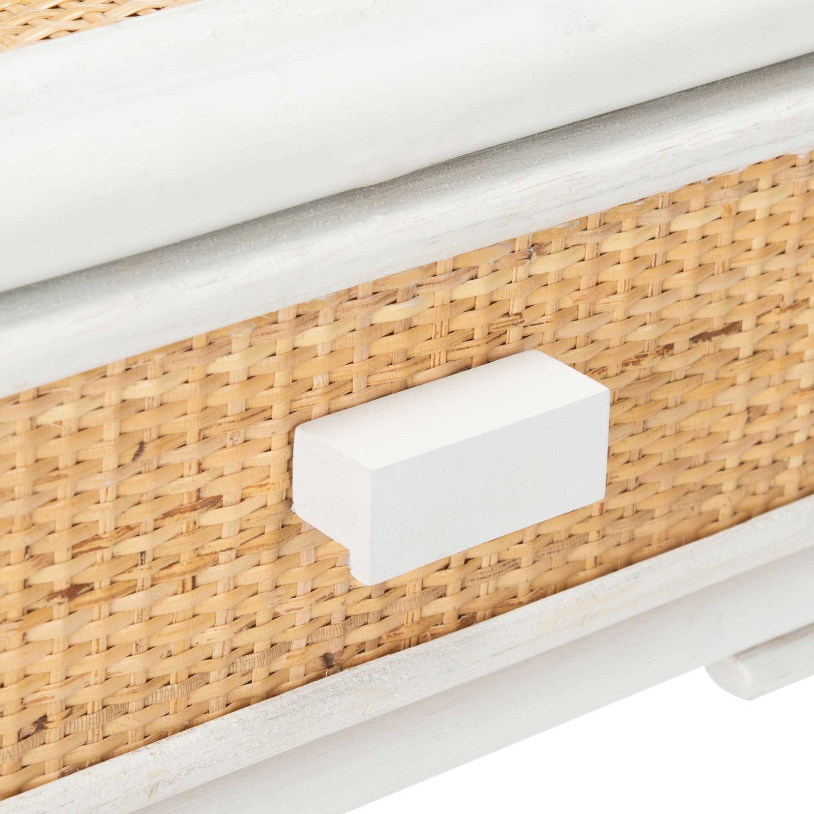 Ronin 1 Drawer 1 Shelf Nightstand White/Natural