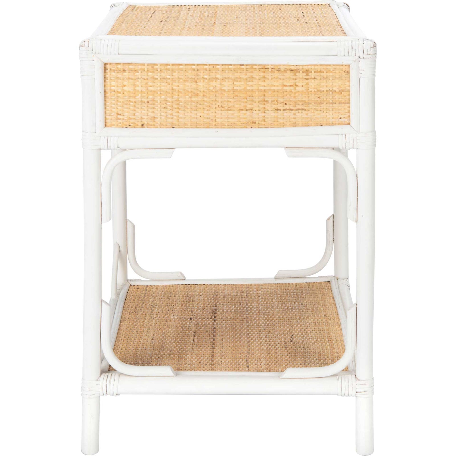 Ronin 1 Drawer 1 Shelf Nightstand White/Natural