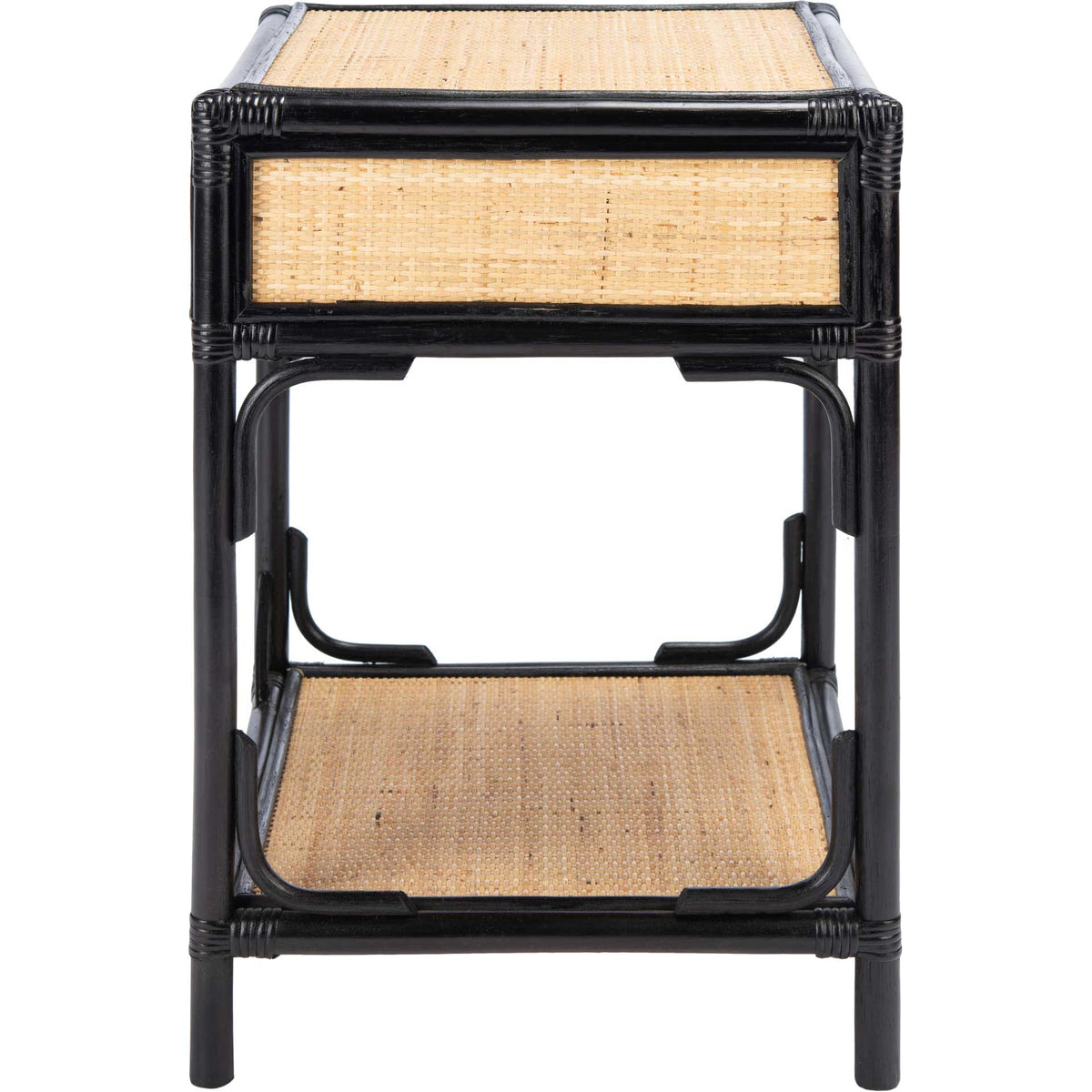 Ronin 1 Drawer 1 Shelf Nightstand Black/Natural