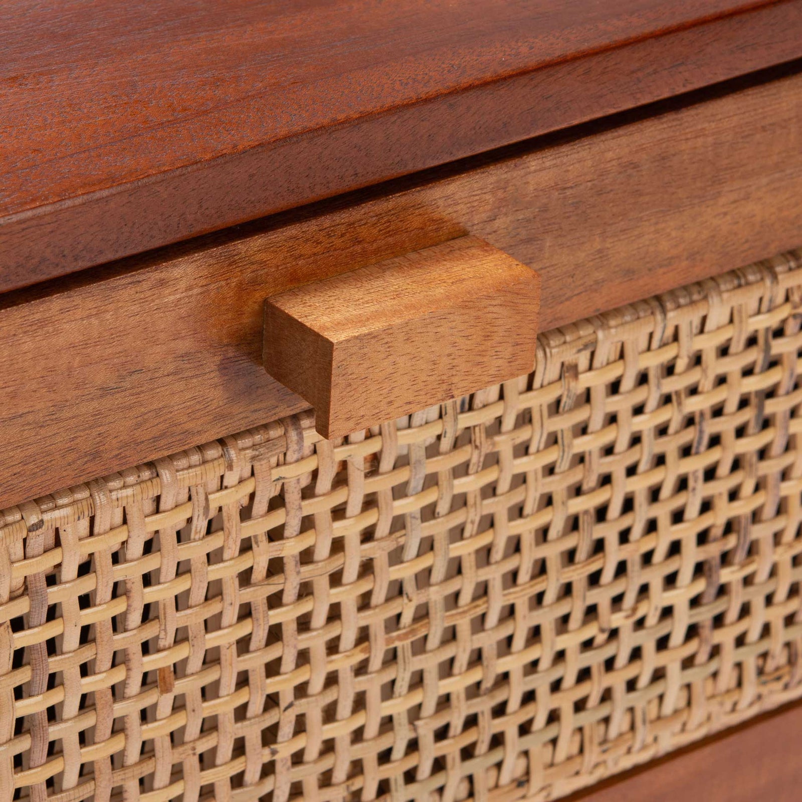 Erin 2 Drawer Nightstand Natural/Black