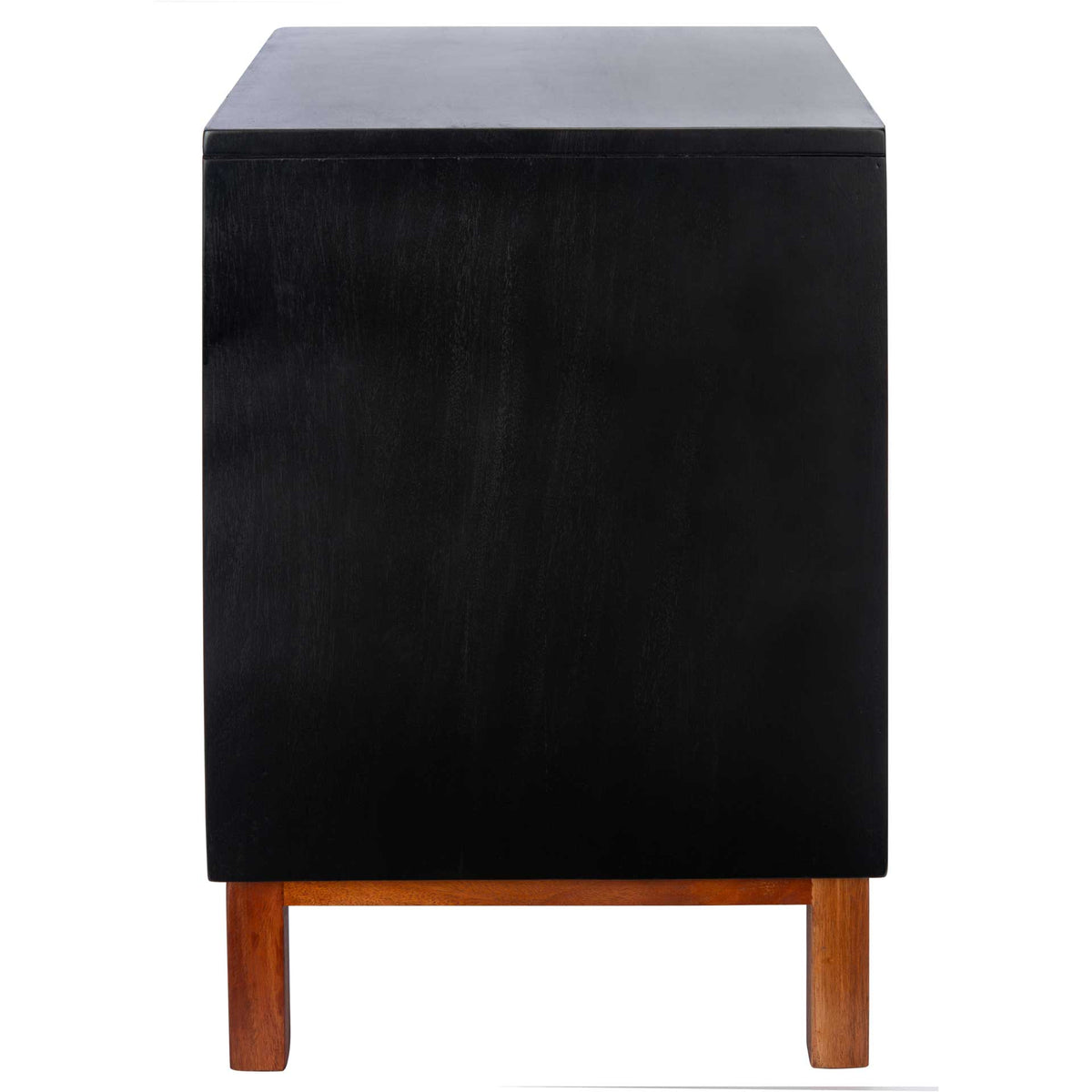 Erin 2 Drawer Nightstand Black/Natural