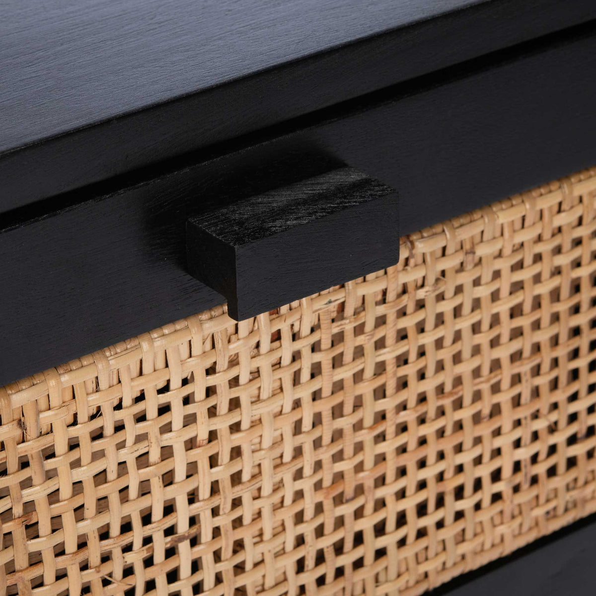 Healy 2 Drawer Nightstand Black/Natural