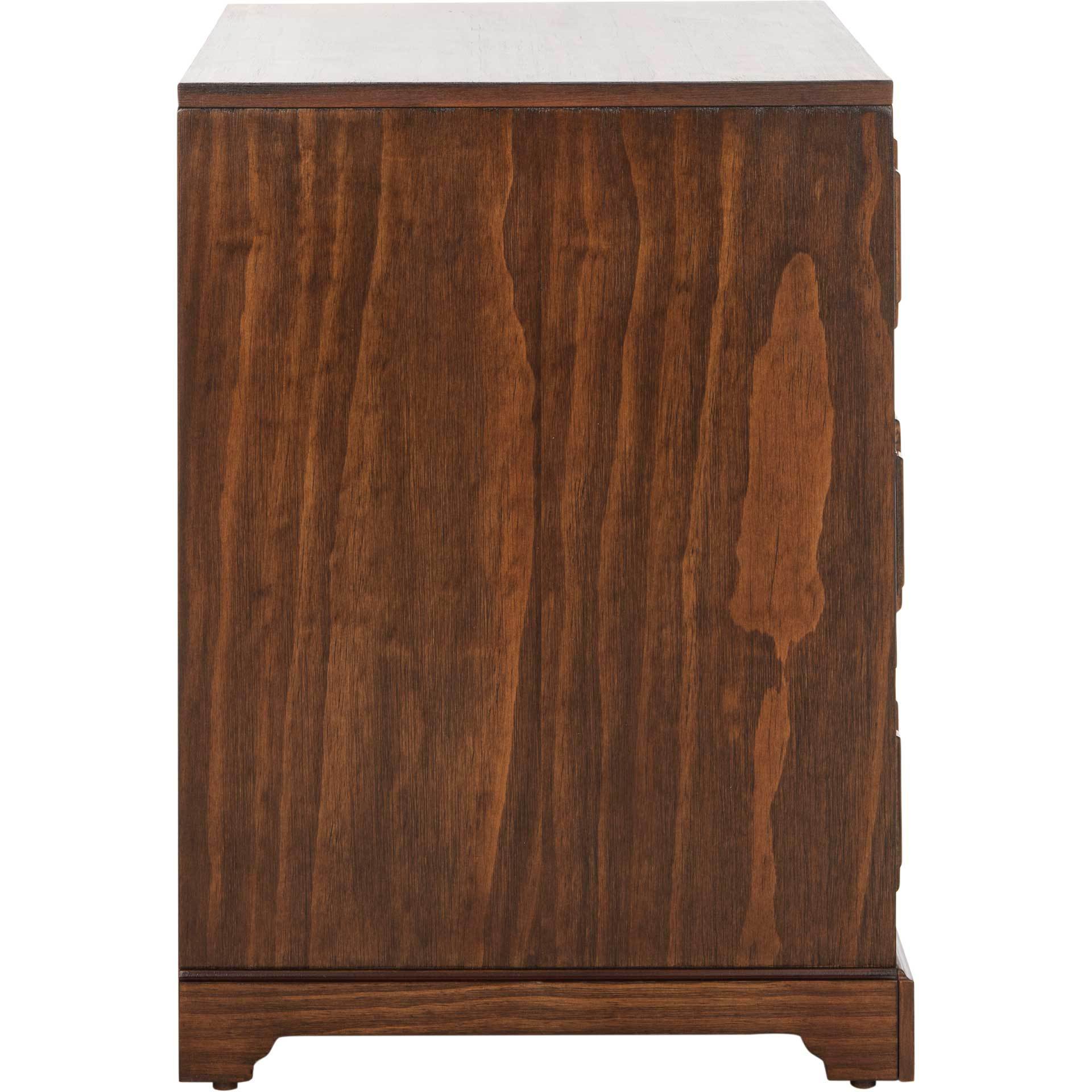 Leanna 3 Drawer Nightstand Mahogany