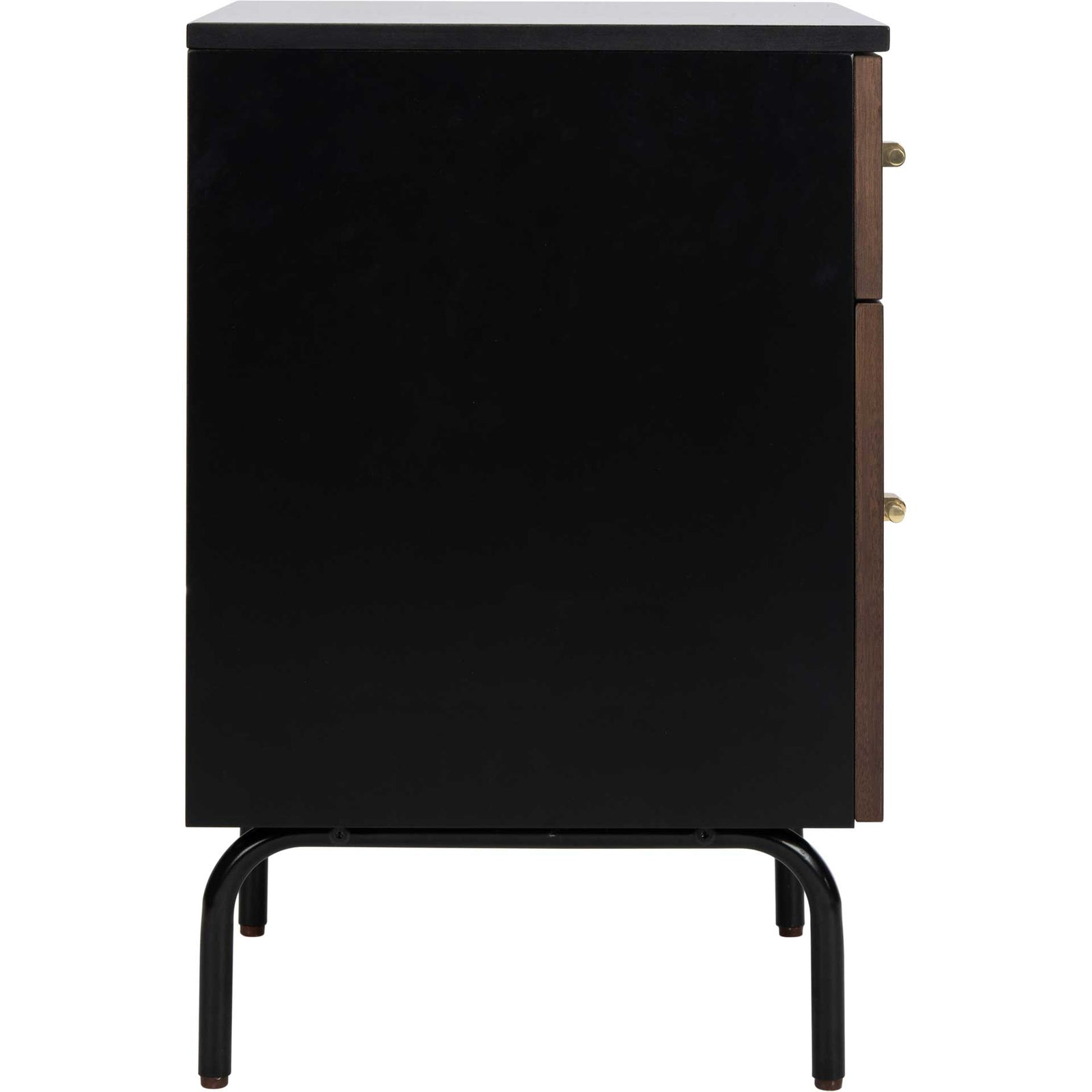 Gemma 2 Drawer Nightstand Walnut/Black