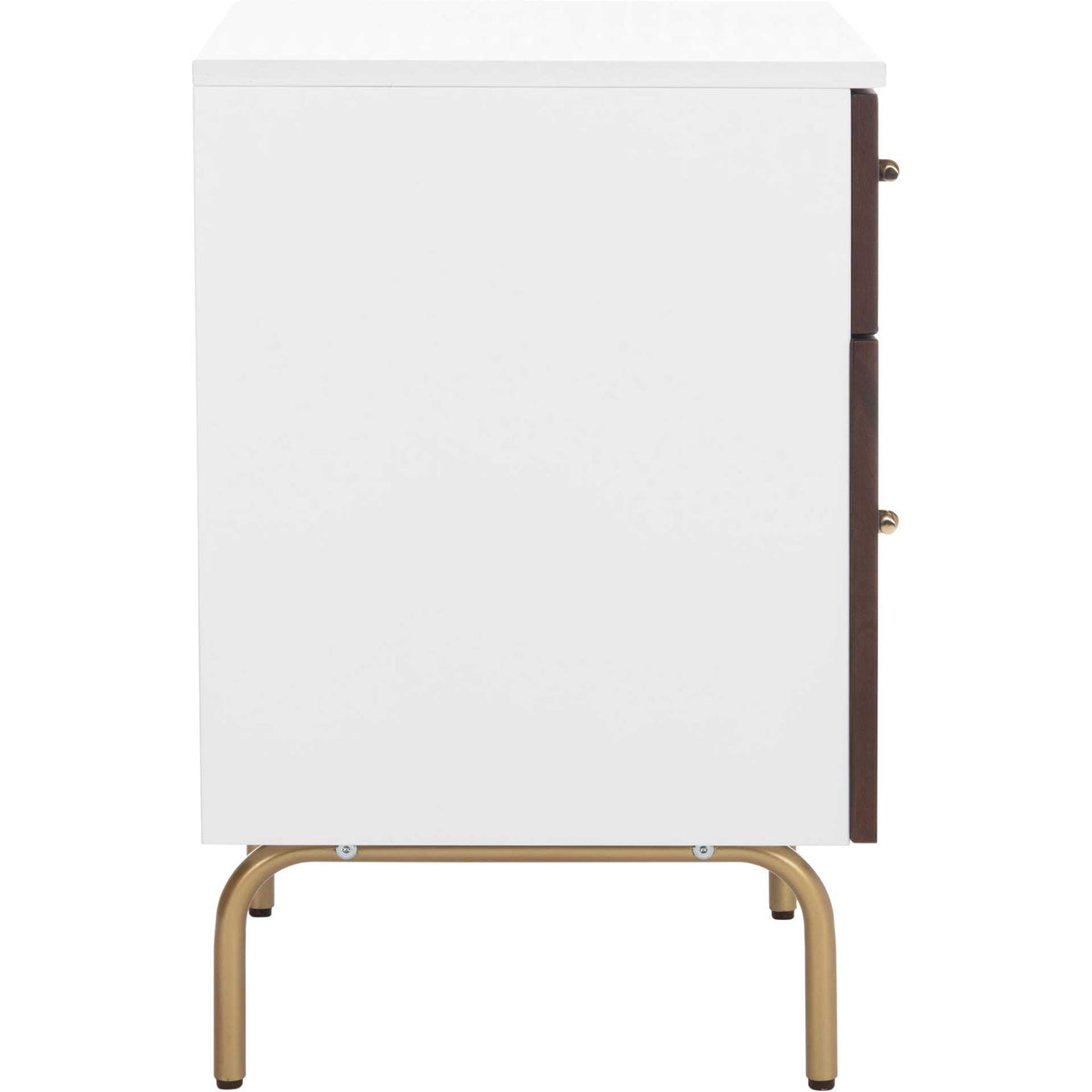 Gemma 2 Drawer Nightstand Walnut/White