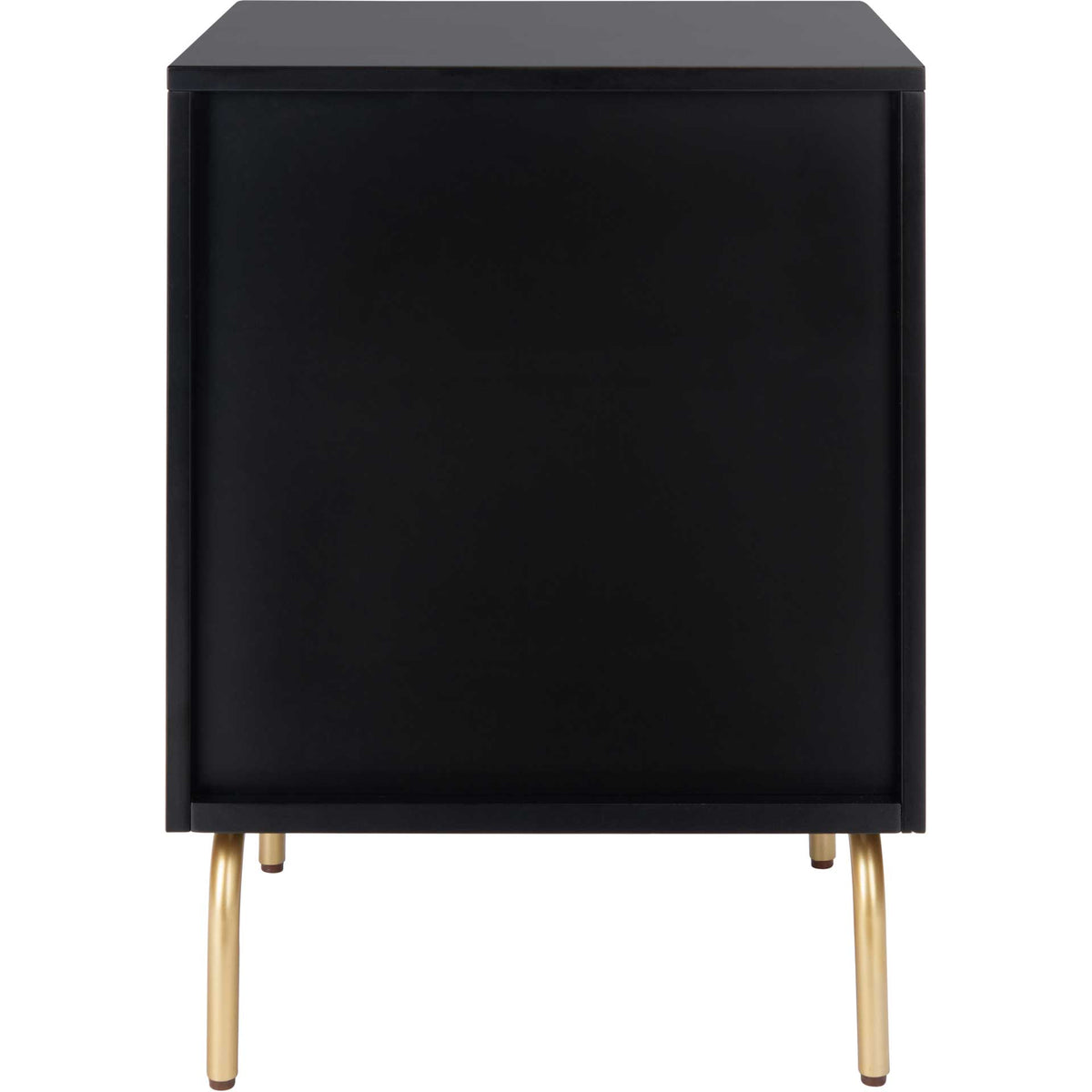 Gemma 2 Drawer Nightstand Black/White Washed