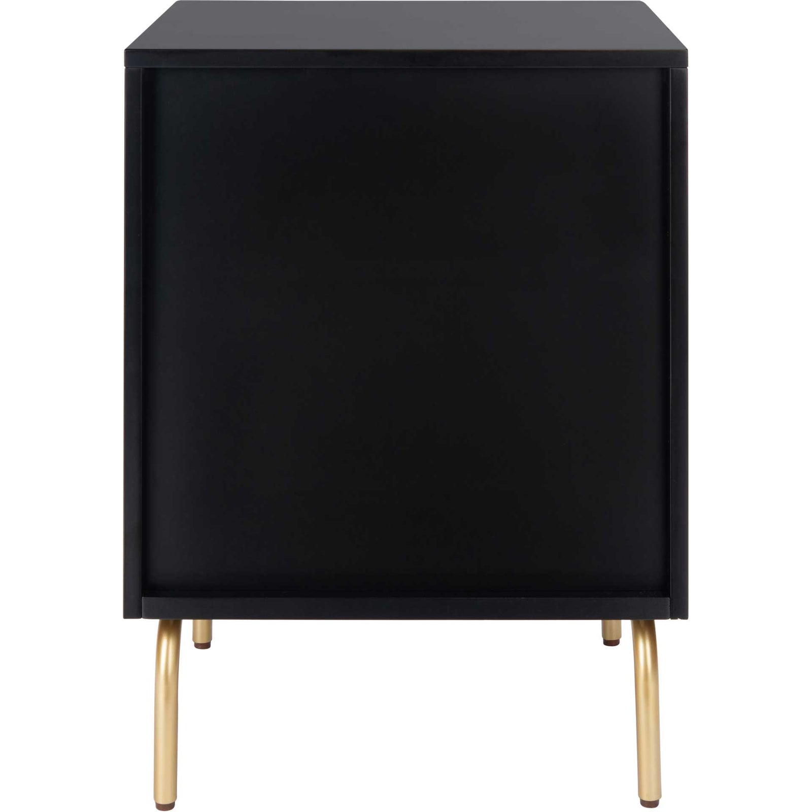 Gemma 2 Drawer Nightstand Black/White Washed