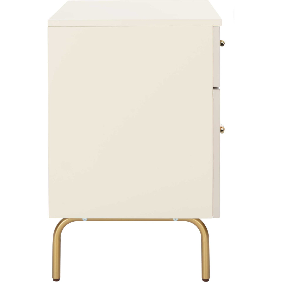 Gemma 2 Drawer Nightstand Cream/White Washed