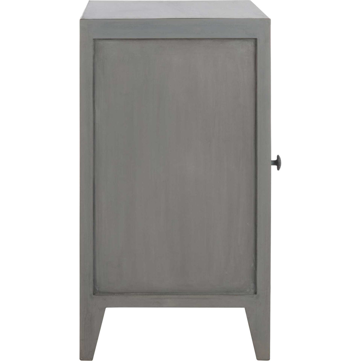 Thames 1 Door Carved Nightstand Gray Walnut