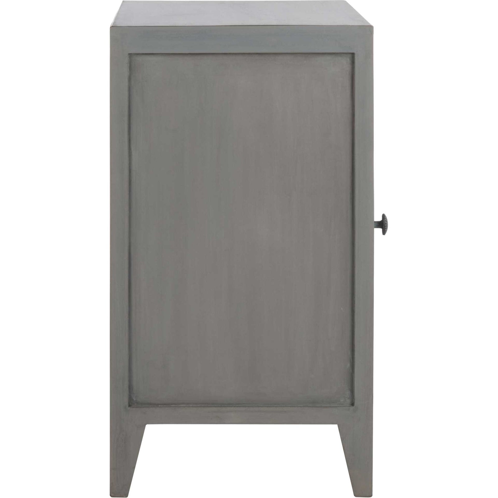 Thames 1 Door Carved Nightstand Gray Walnut