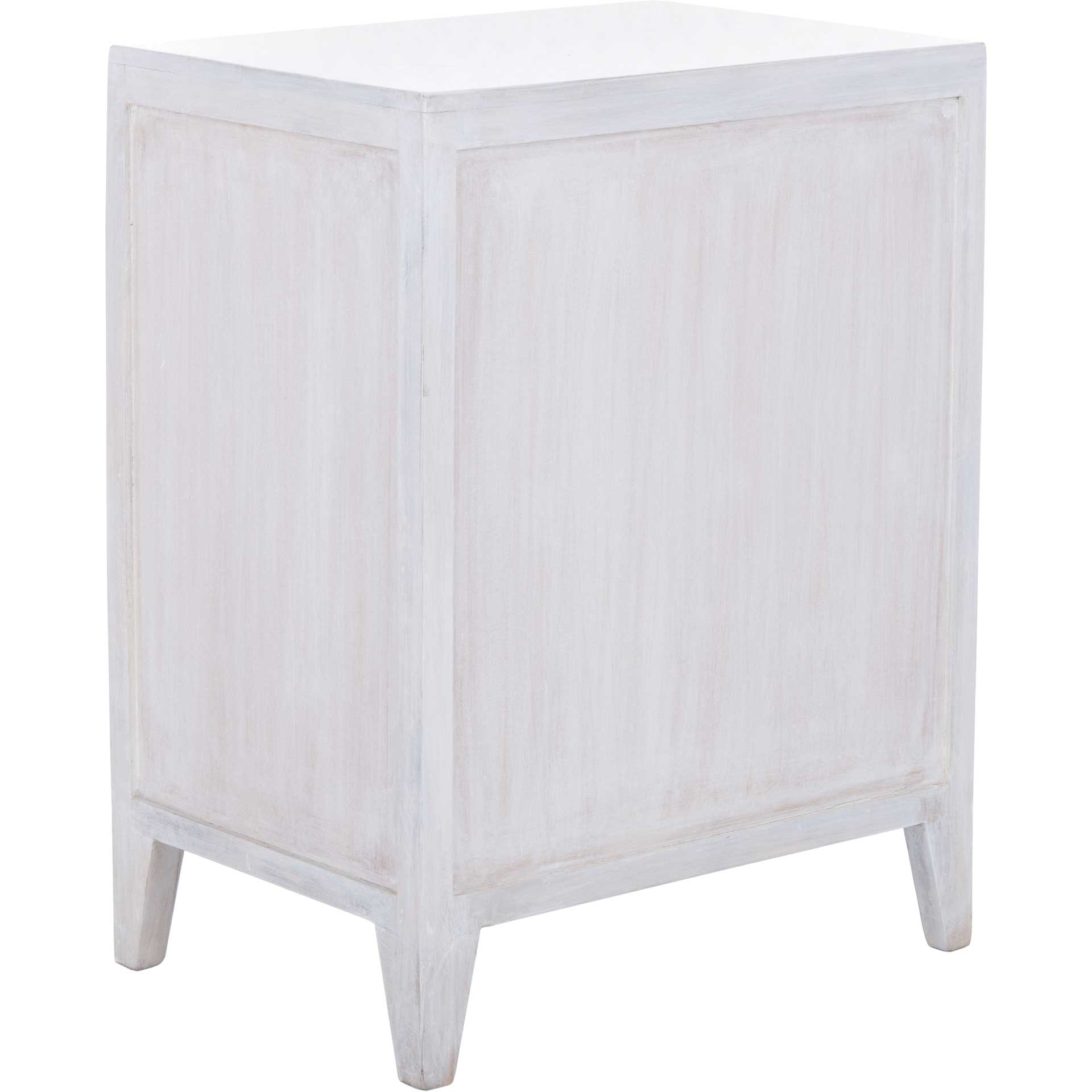 Thames 1 Door Carved Nightstand White Wash