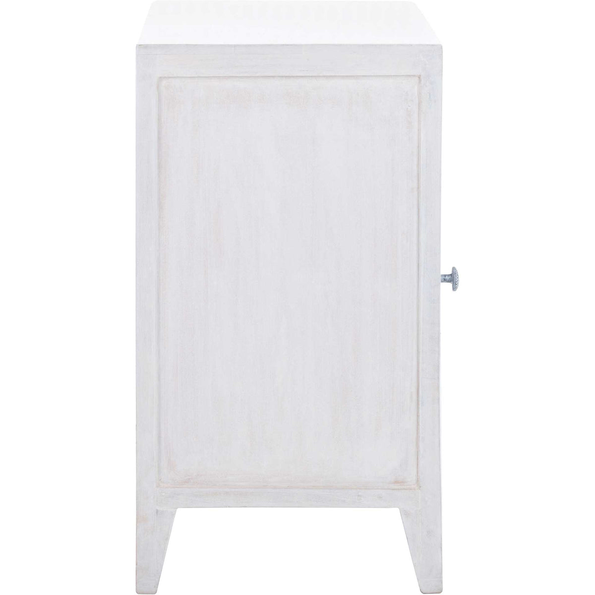 Thames 1 Door Carved Nightstand White Wash