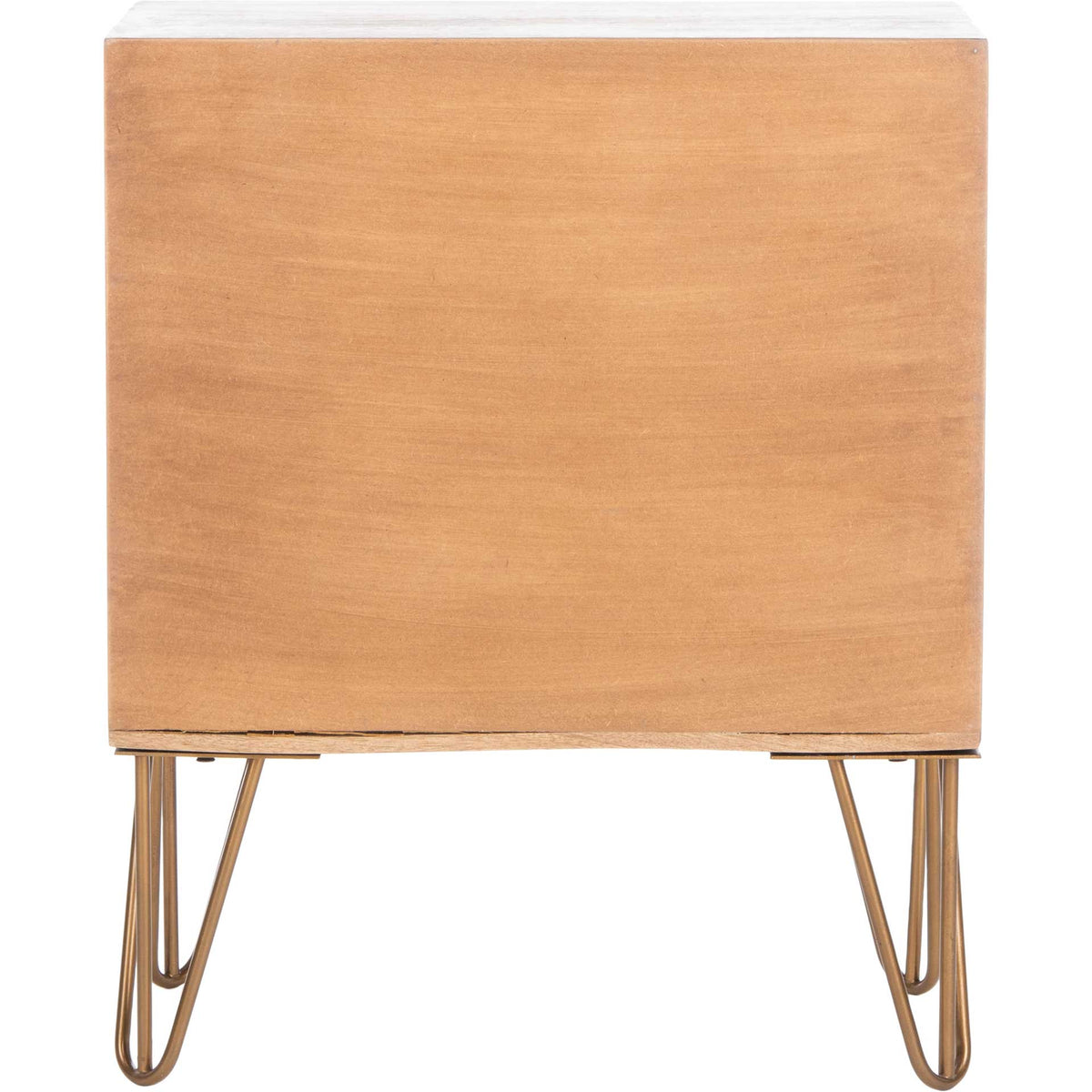 Sonoma 1 Drawer Textured Nightstand Natural/Brass