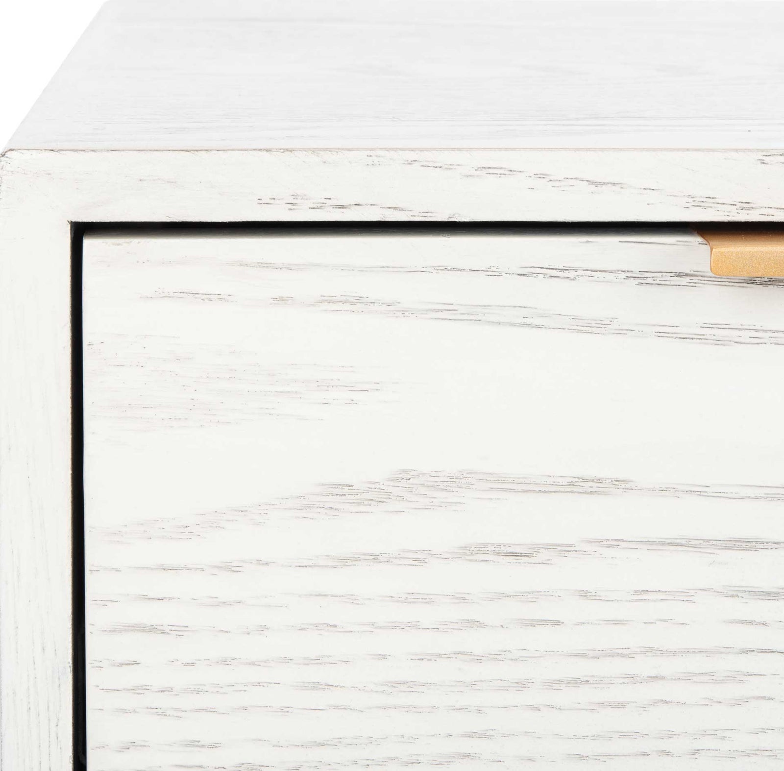 Pin One Drawer Nightstand White Washed/Gold