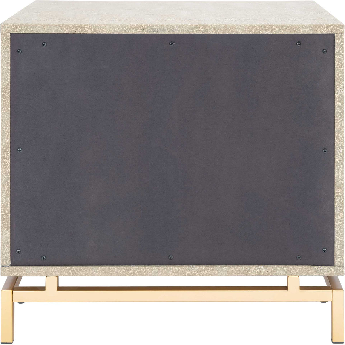 Melina 1 Shelf 1 Drawer Nightstand Light Taupe/Brass