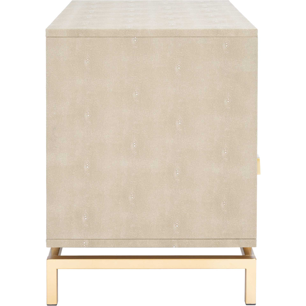 Melina 1 Shelf 1 Drawer Nightstand Light Taupe/Brass