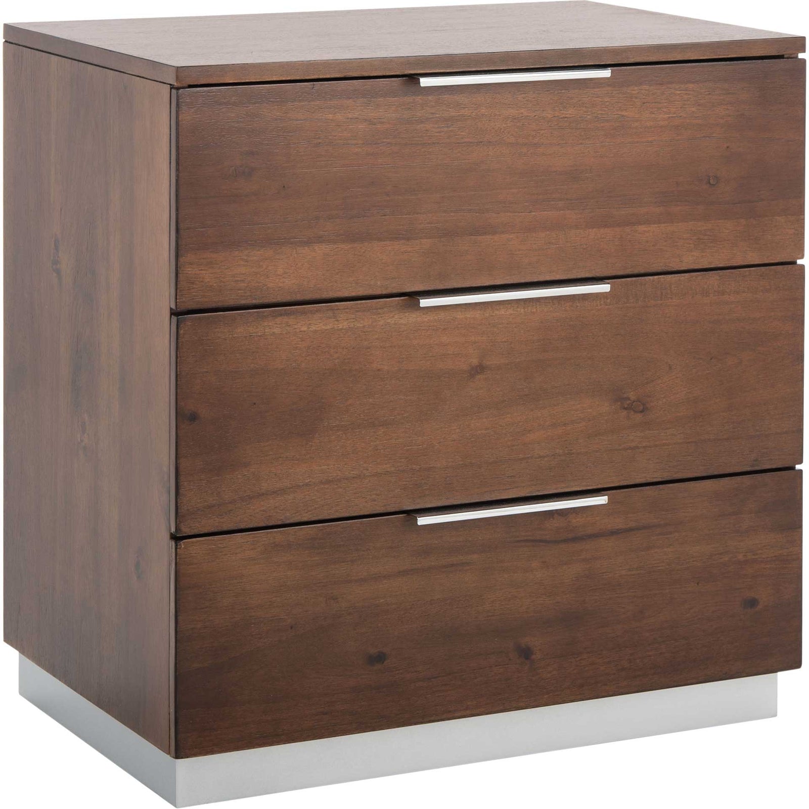 Brixton 3 Drawer Nightstand Walnut