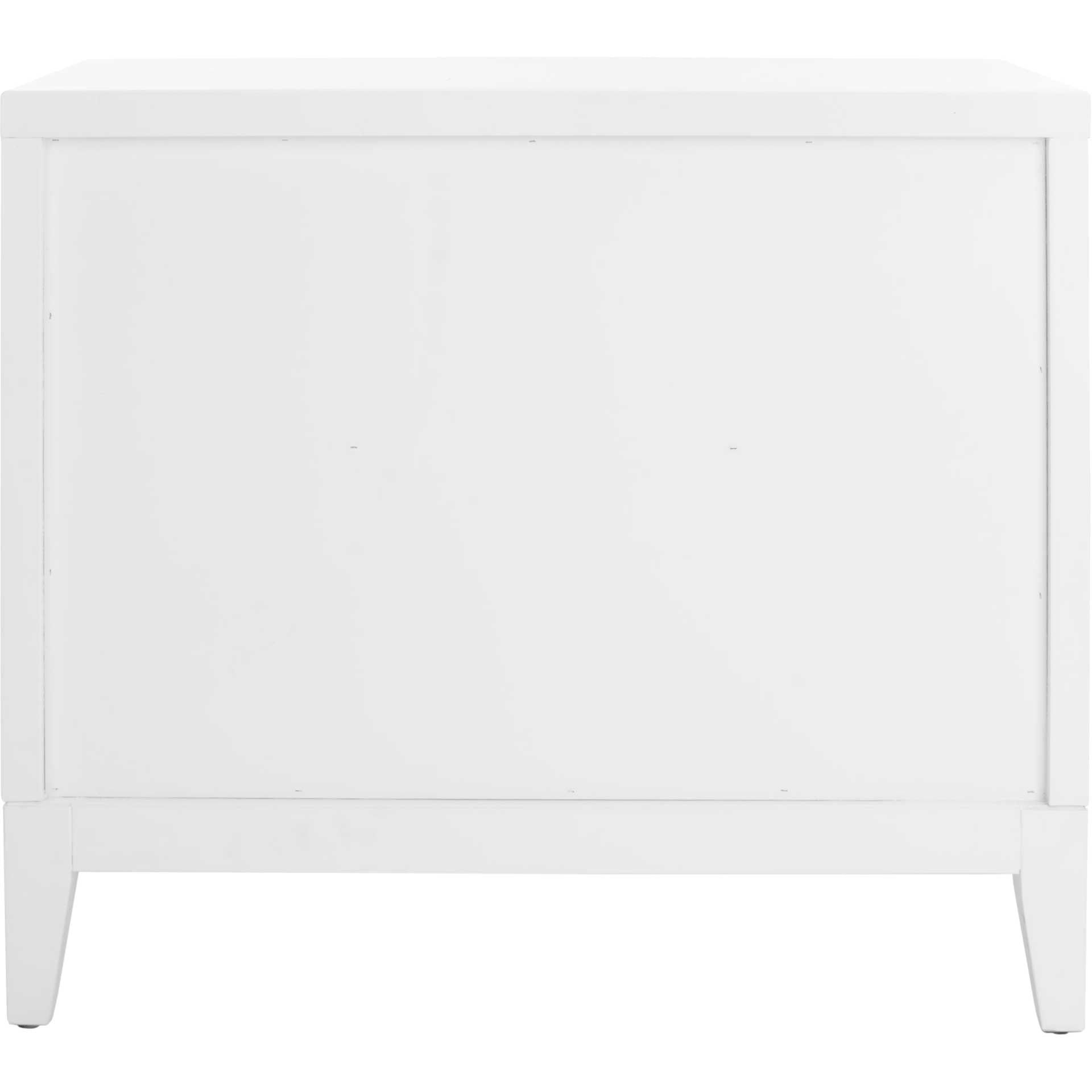 Luck 2 Drawer Nightstand White/Gold