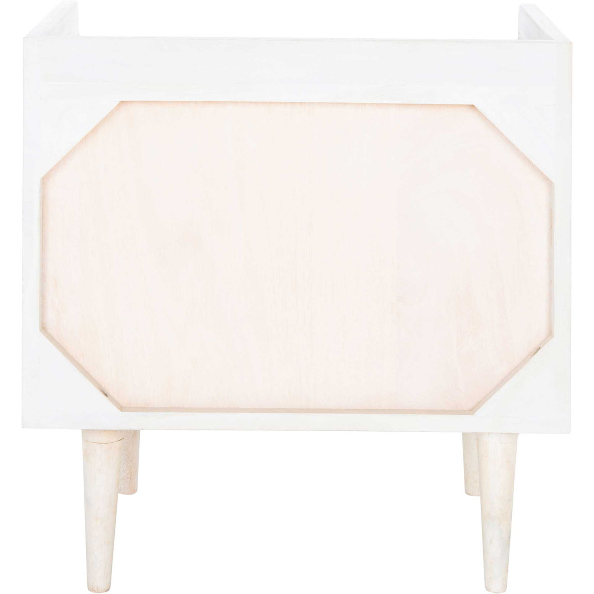 Zion Nightstand White Wash/Brass