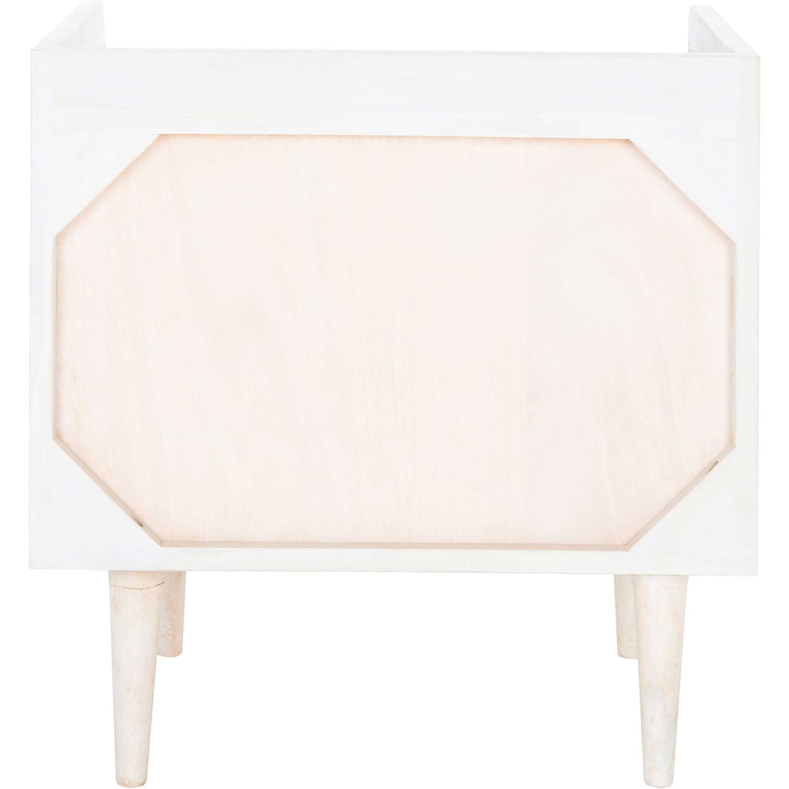 Zion Nightstand White Wash/Brass
