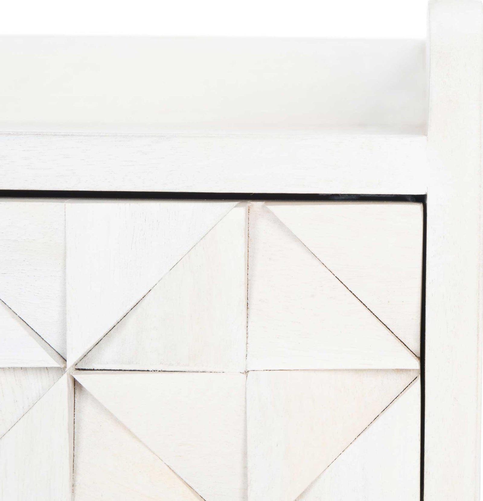 Zion Nightstand White Wash/Brass