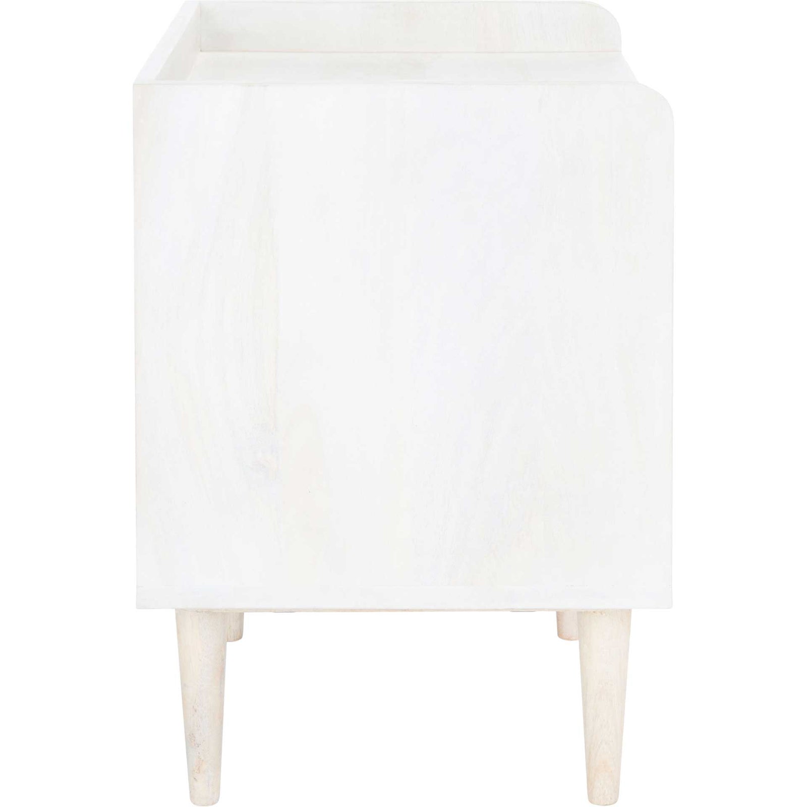 Zion Nightstand White Wash/Brass