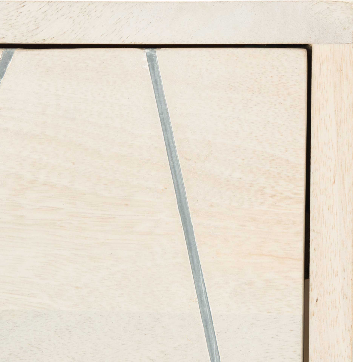 Macey Nightstand White Wash/Silver