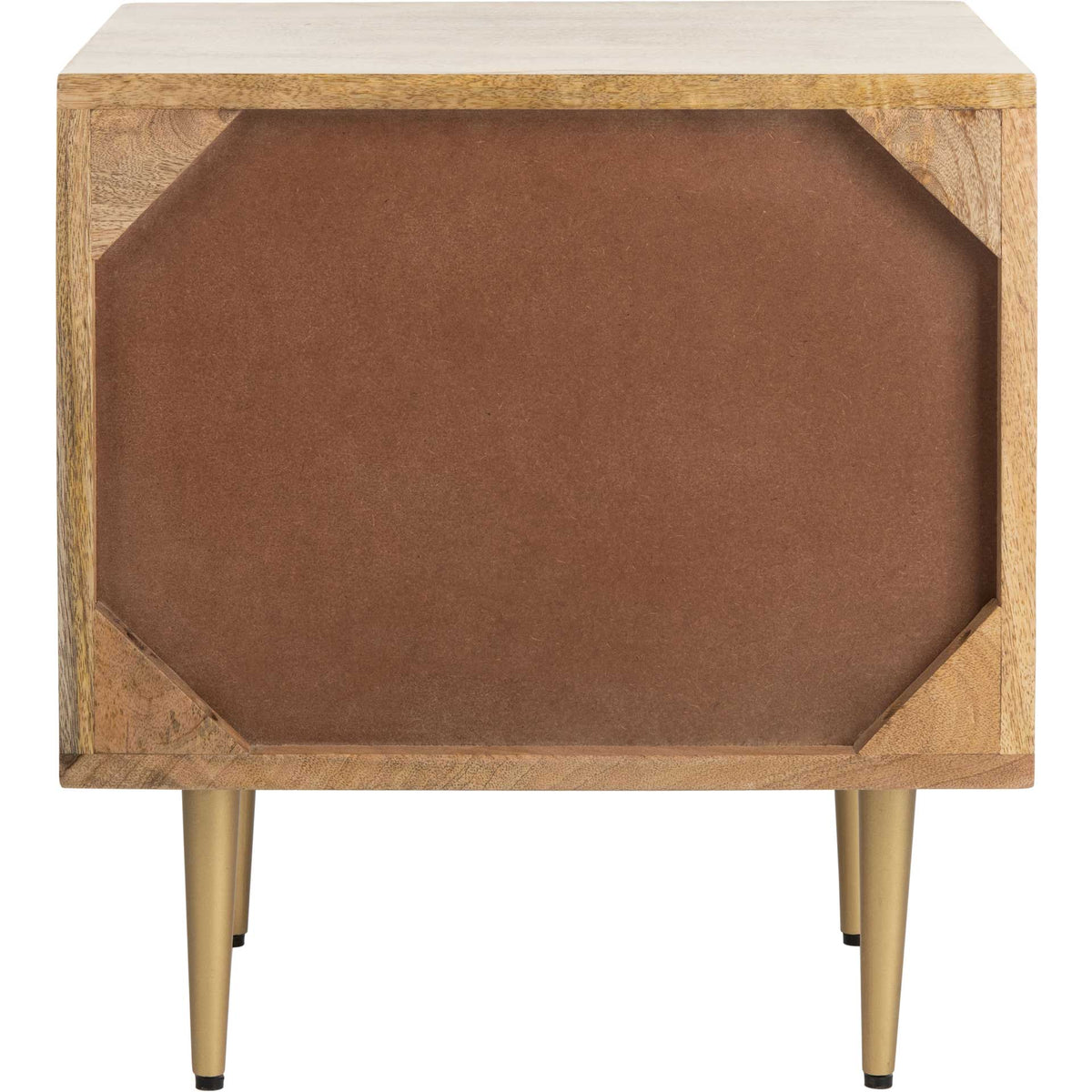 Lester Nightstand Natural/Brass