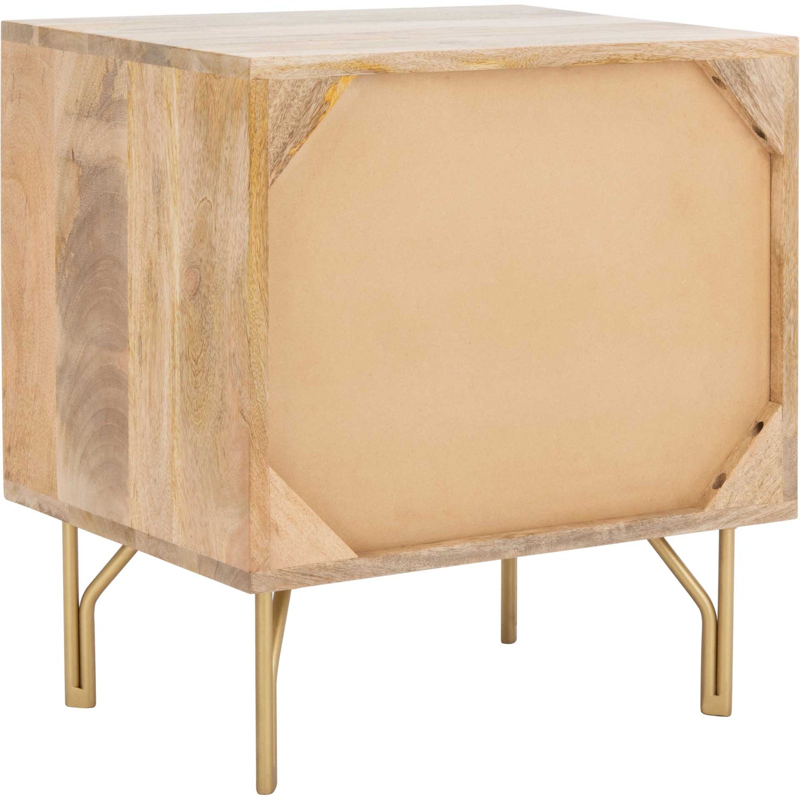 Flannery Nightstand Natural/Brass