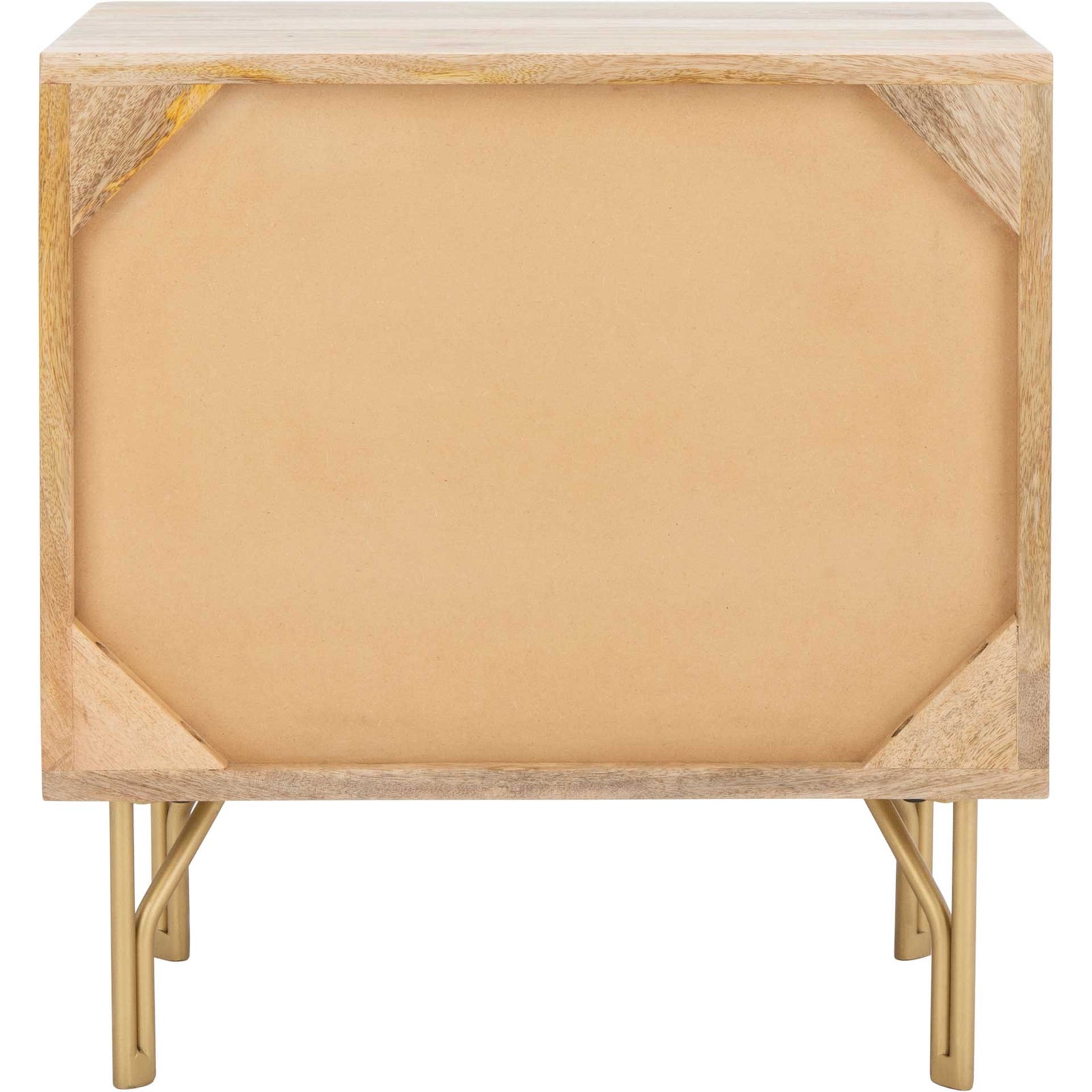 Flannery Nightstand Natural/Brass