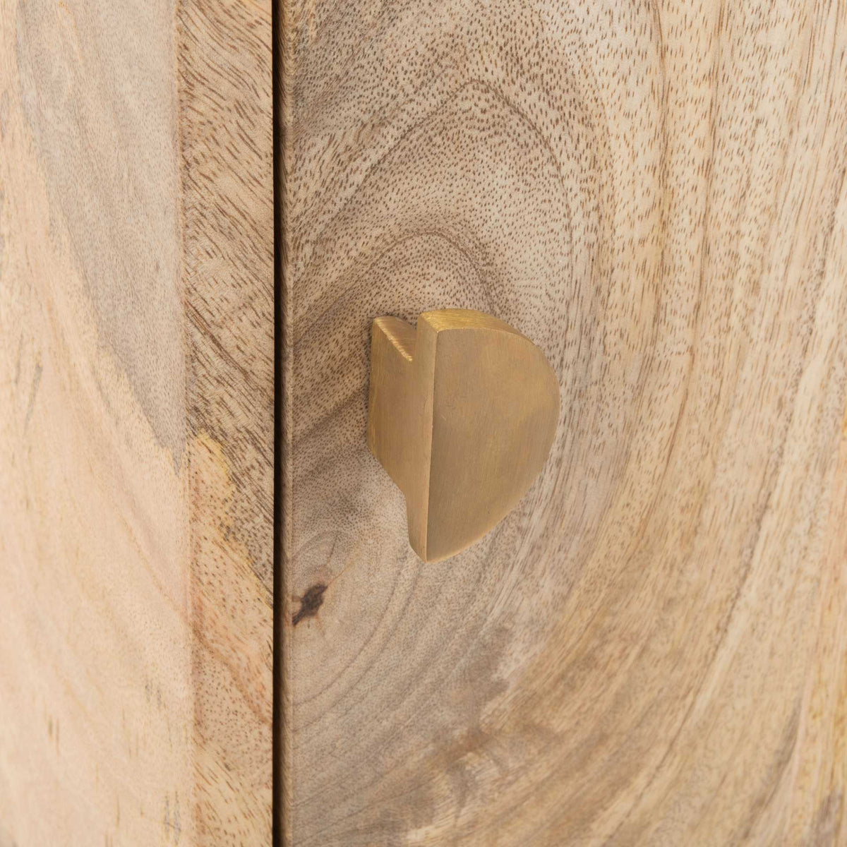 Flannery Nightstand Natural/Brass